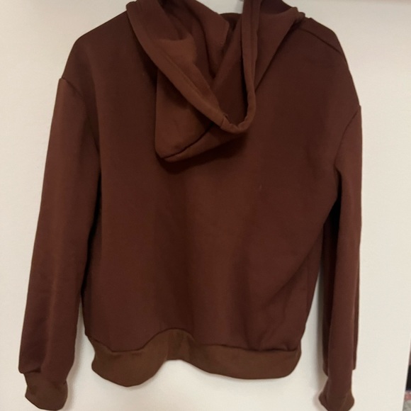 Shein Brown Zip Up Hoodie - Picture 2 of 2